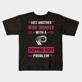 Wine Drinker Skipping rope Kids T-Shirt